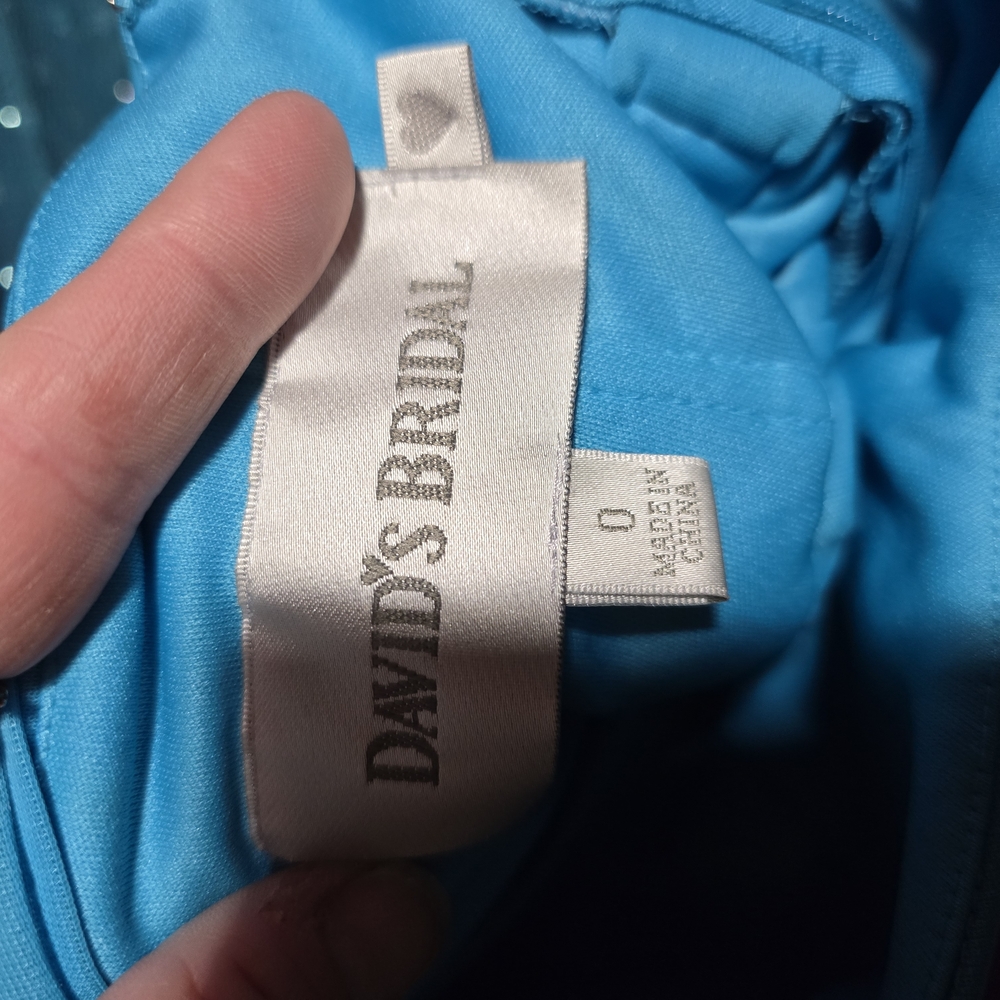 NWOT David's Bridal Blue Dress